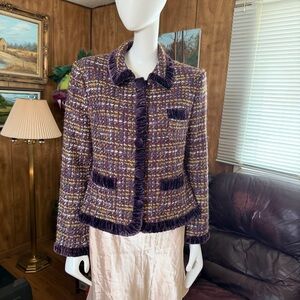 Mac & Jac Silk Blend Tweed Blazer